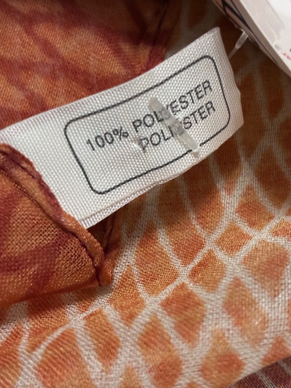 Orange Coral floral scarf